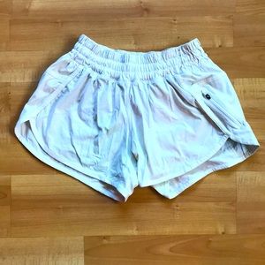 Lululemon white workout shorts
